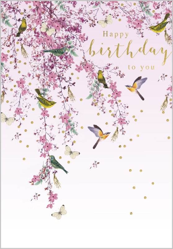 Birds Birthday Card - House of Cards