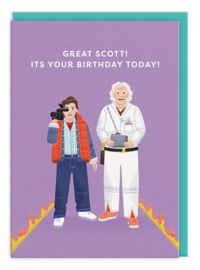 Icons Back to the Future Birthday Card