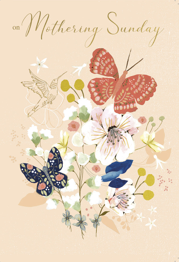 Butterflies Mothering Sunday Card