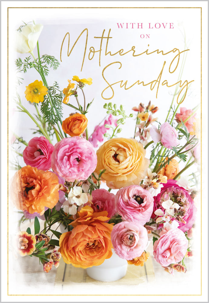 Flower Bouquet Mothering Sunday Card
