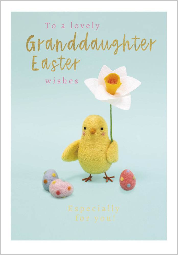 Lovely Granddaughter Happy Easter Card - House of Cards