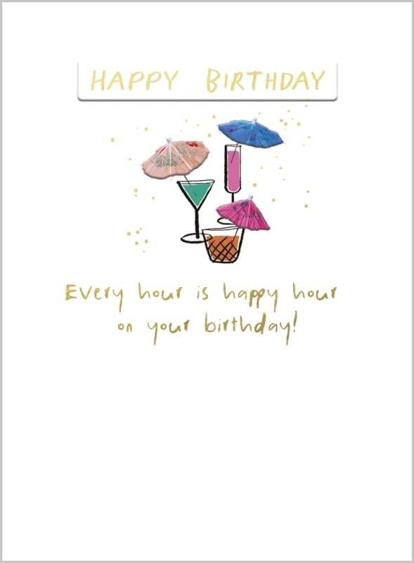 Happy Hour Happy Birthday Card - House of Cards