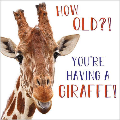 Giraffe Birthday Card