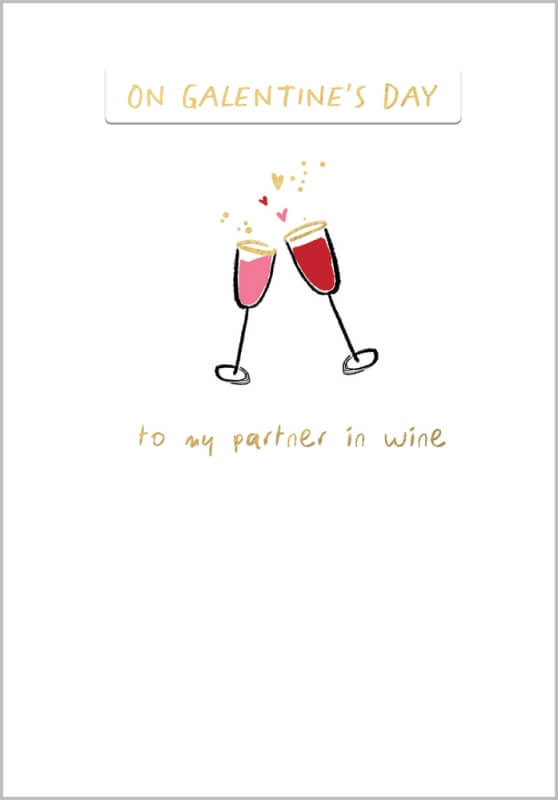 Partner in Wine Galentines Card