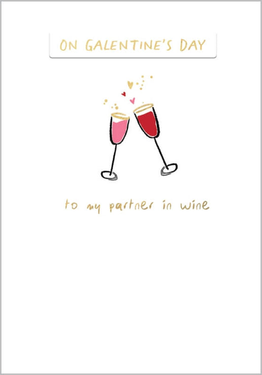 Partner in Wine Galentines Card