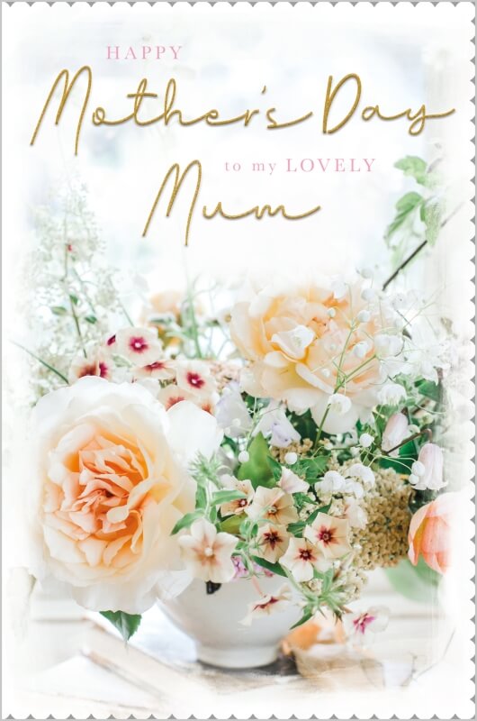 White Bouquet Mothers Day Card