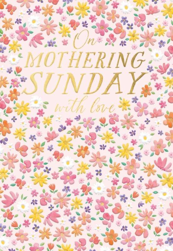 Pink Floral Mothering Sunday Card - House of Cards