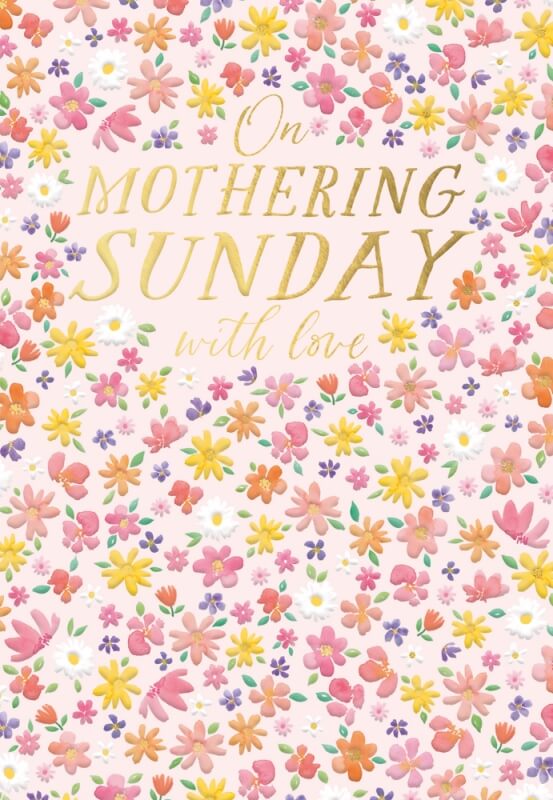 Pink Floral Mothering Sunday Card