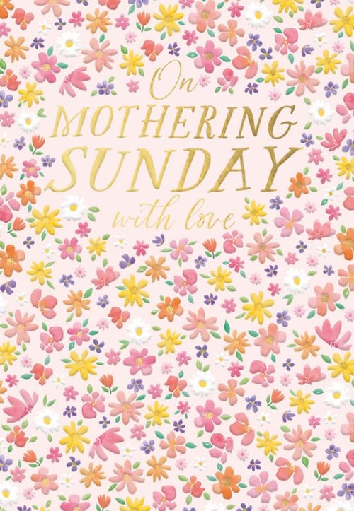 Pink Floral Mothering Sunday Card