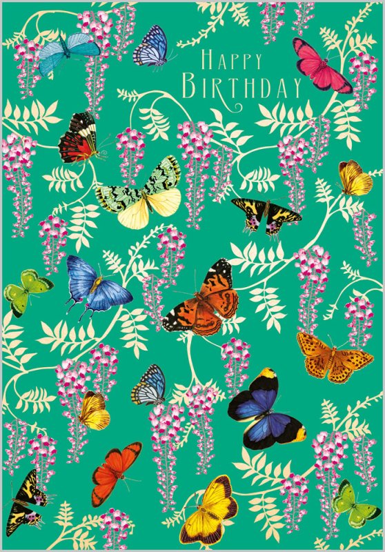 Butterflies Birthday Card