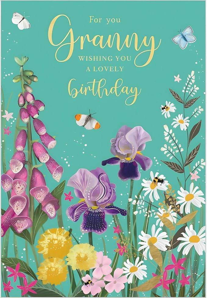 Granny Floral Birthday Card - House of Cards