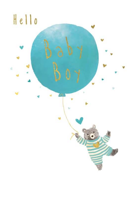 Baby Boy Greeting Card - House of Cards