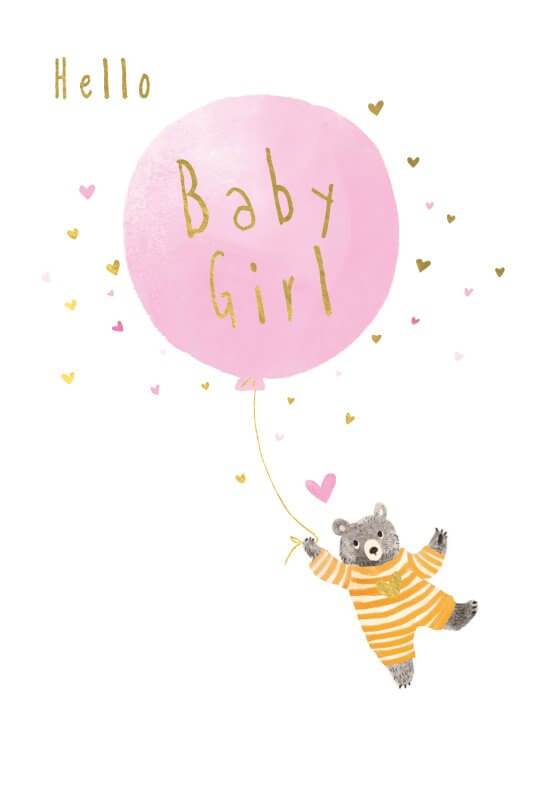 Baby Girl Greeting Card - House of Cards