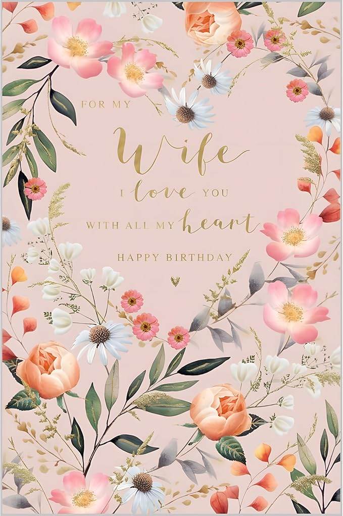 Wife I Love You Birthday Card - House of Cards