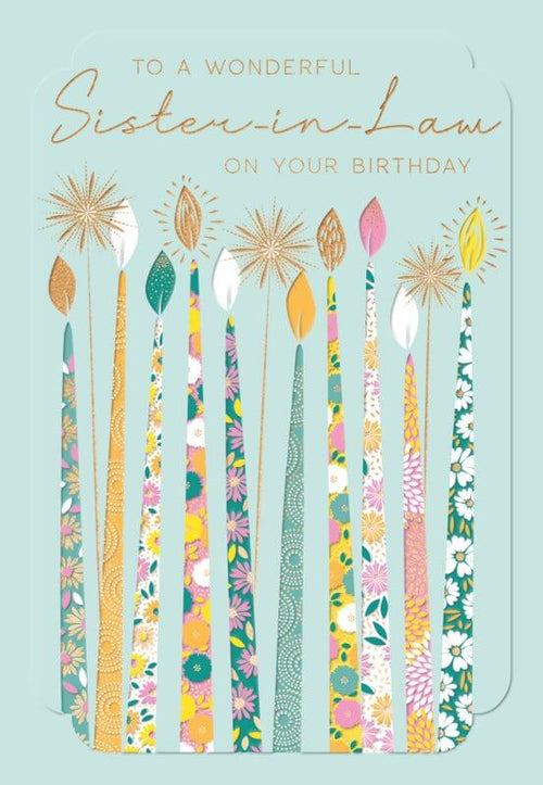 Wonderful Sister in Law Birthday Card