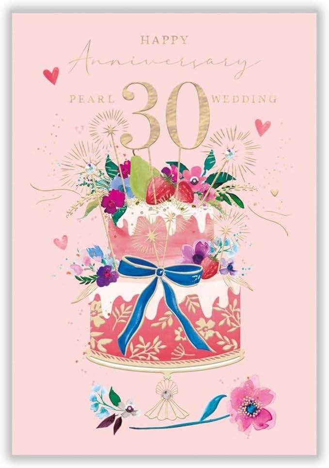 30th Pearl Anniversary Card - House of Cards