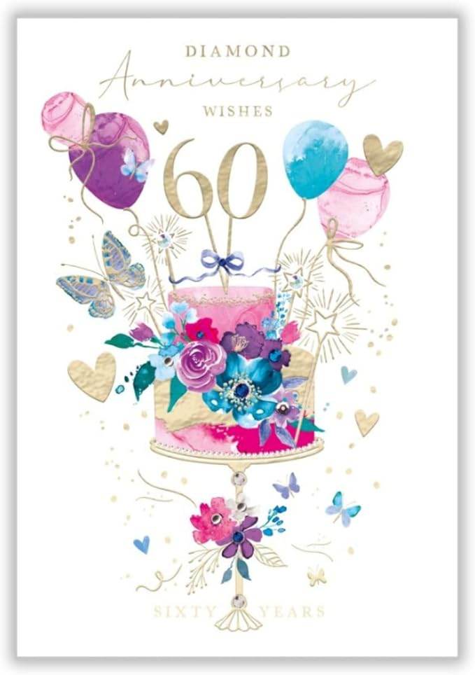 60th Diamond Anniversary Card - House of Cards
