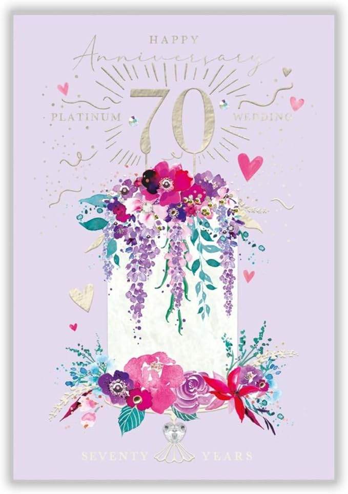 70th Platinum Anniversary Card - House of Cards