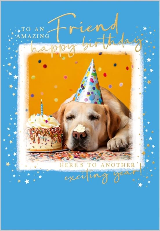 Friend Dog Birthday Card