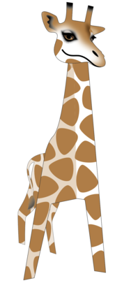 Giraffe 3D Greeting Card
