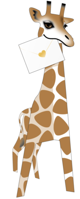 Giraffe 3D Greeting Card