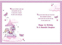 Daughter 1st Birthday Card