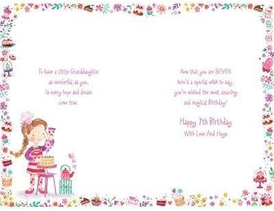 Granddaughter 7th Birthday Card - House of Cards