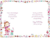 Granddaughter 7th Birthday Card