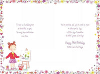 Granddaughter 9th Birthday Card