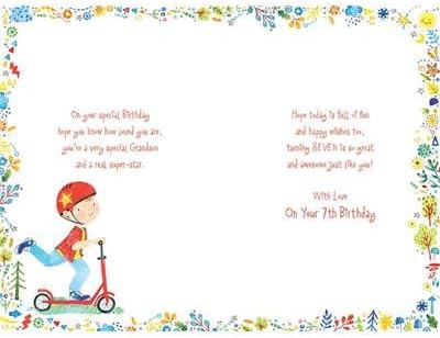 Grandson 7th Birthday Card