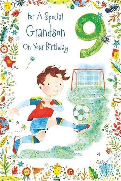 Grandson 9th Birthday Card - House of Cards