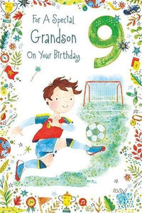 Grandson 9th Birthday Card