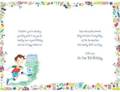 Grandson 9th Birthday Card