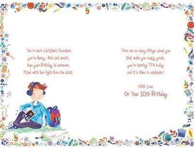 Grandson 10th Birthday Card - House of Cards