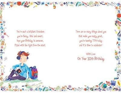 Grandson 10th Birthday Card