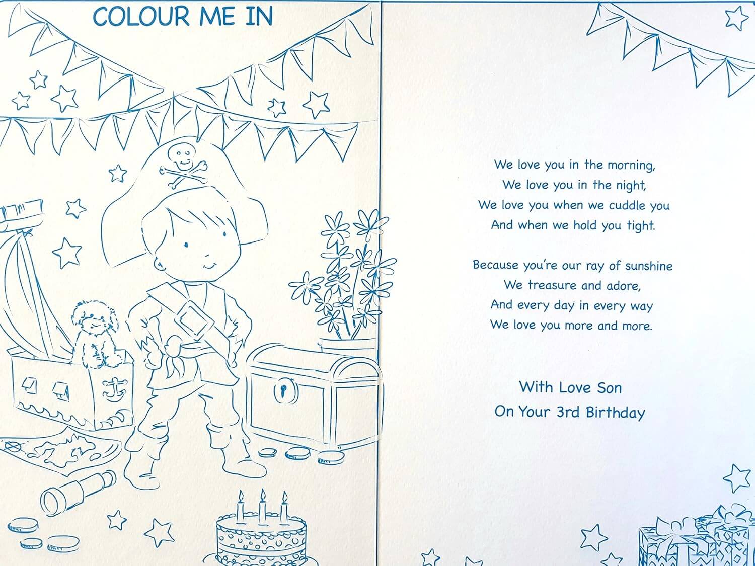 Son 3rd Pirate Birthday Card