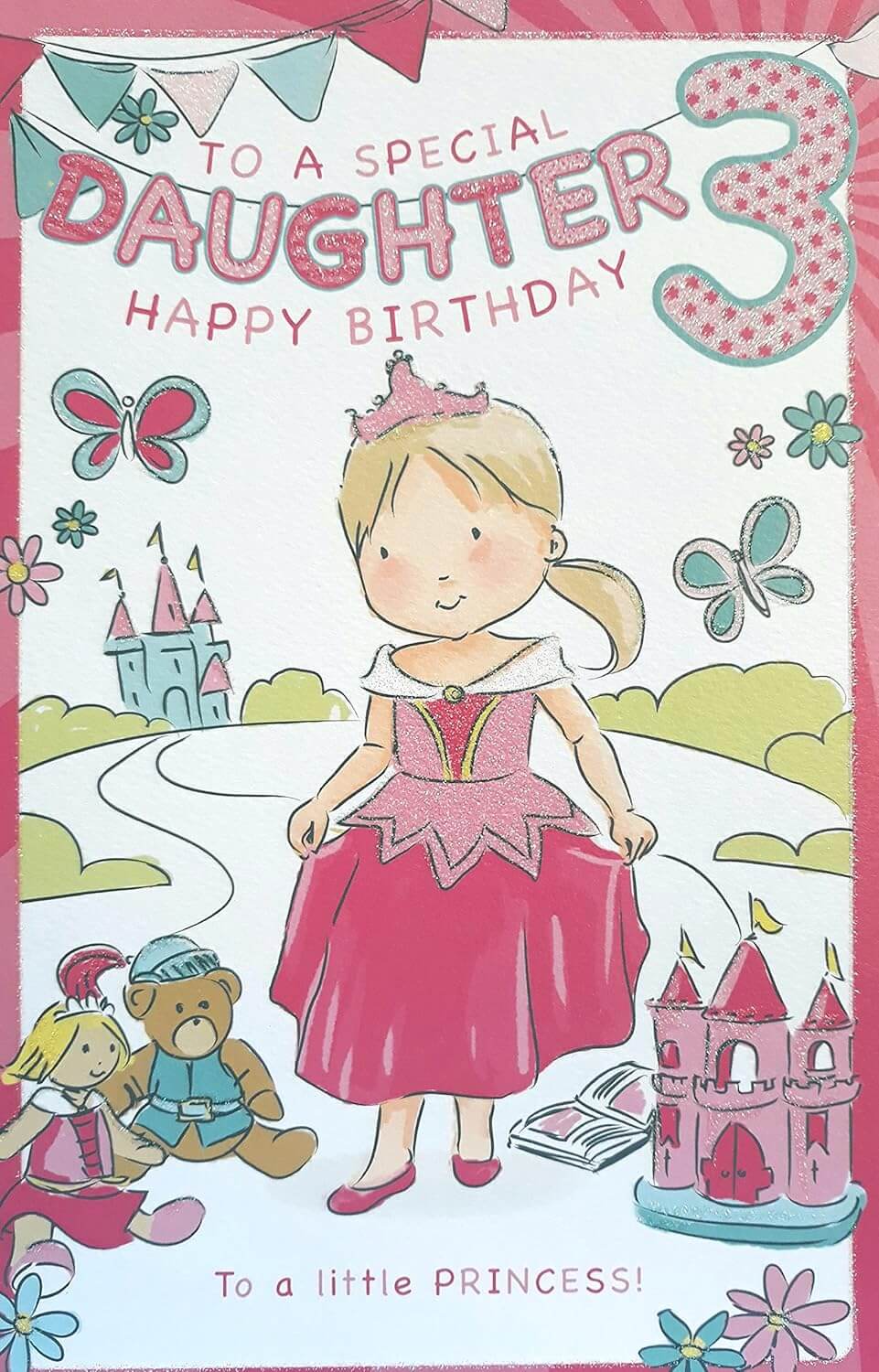 Daughter 3rd Princess Birthday Card