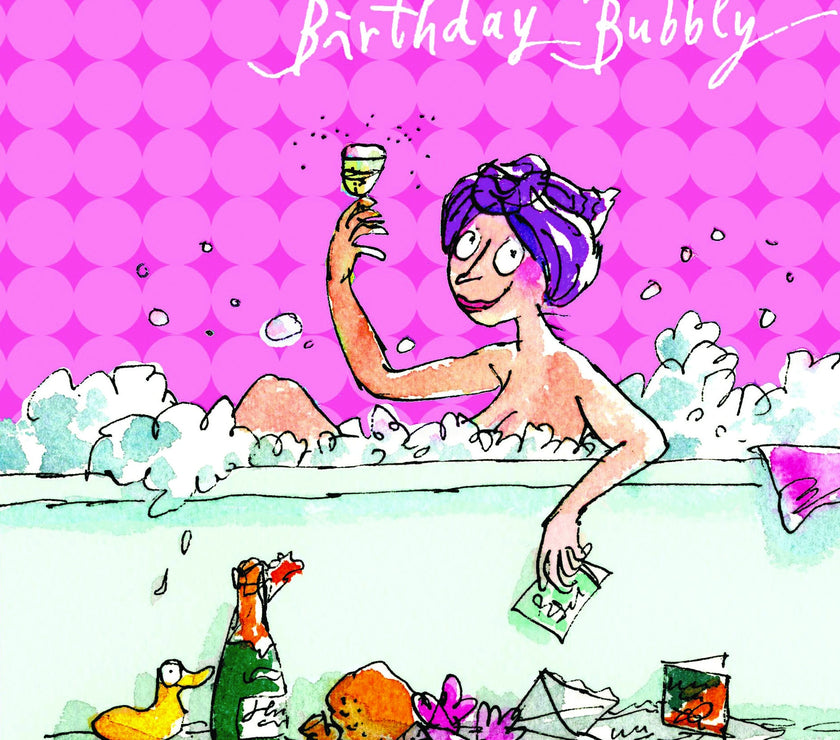 Quentin Blake Lady In Bath Card