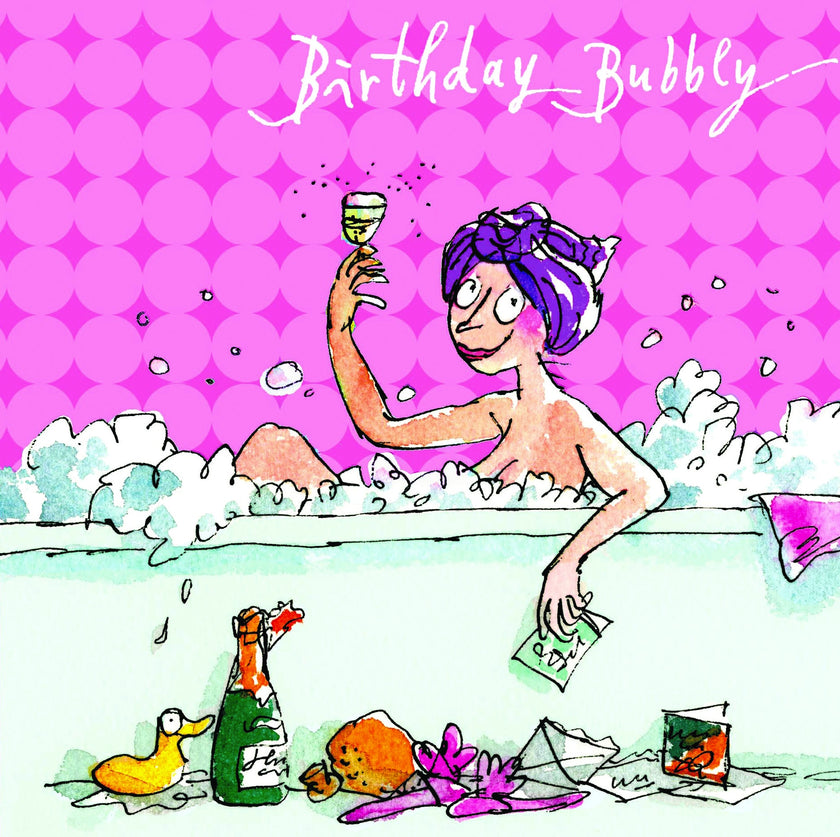 Quentin Blake Lady In Bath Card