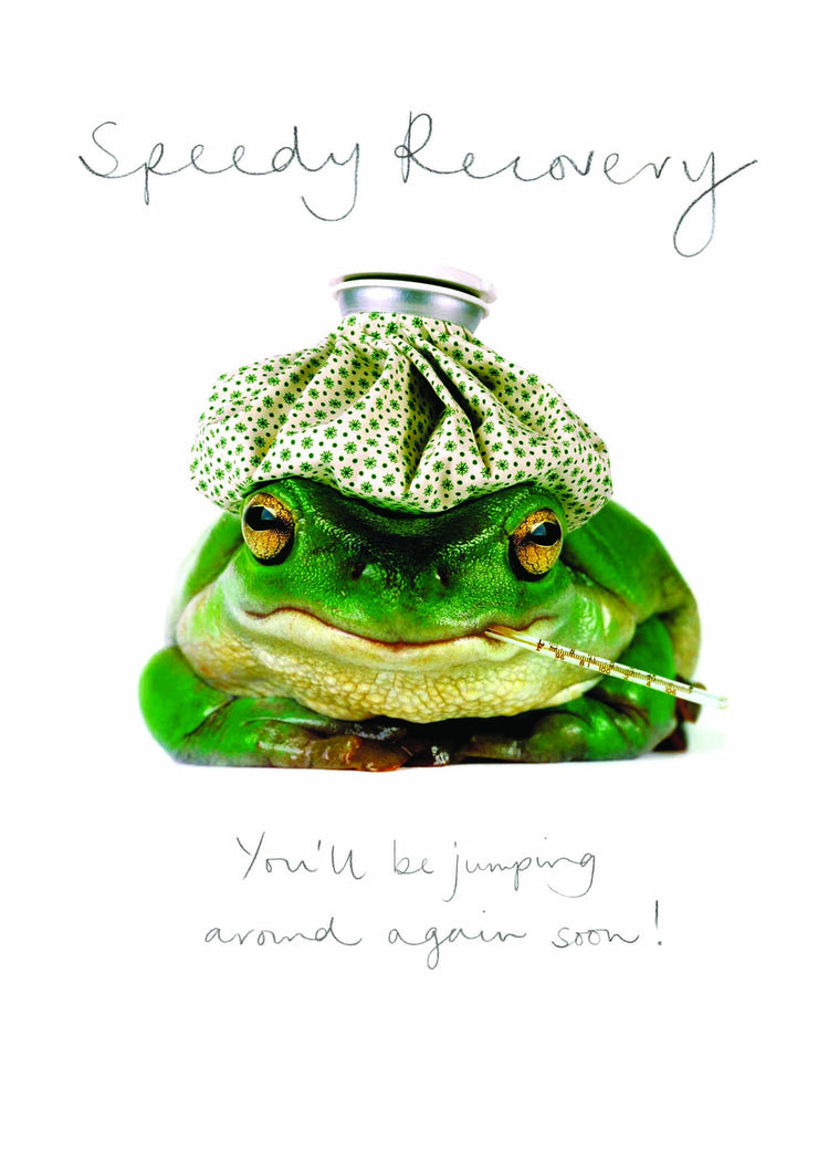 Get Well Sick Frog Card