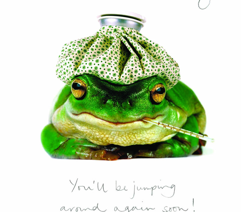 Get Well Sick Frog Card