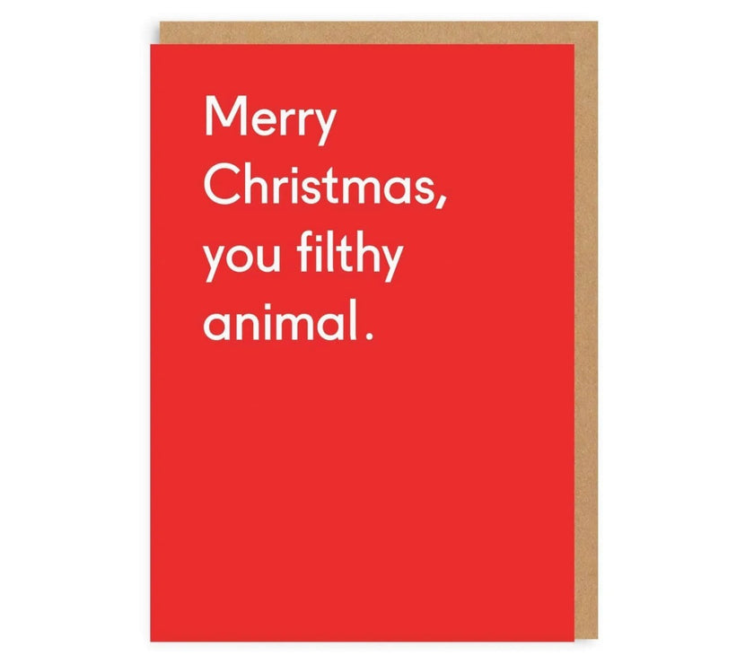 Filthy Animal Christmas Card