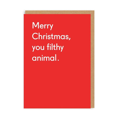 Filthy Animal Christmas Card
