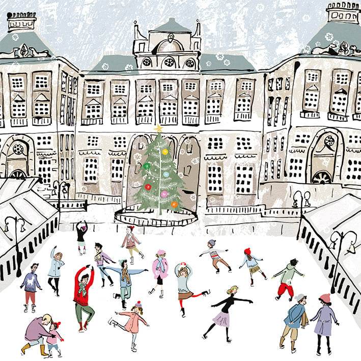 5 Ice Skating Christmas Cards - House of Cards