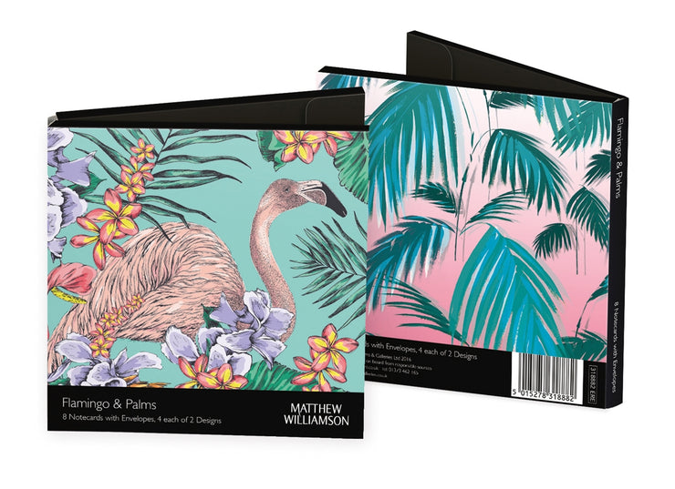 Flamingo and Palms Notecards