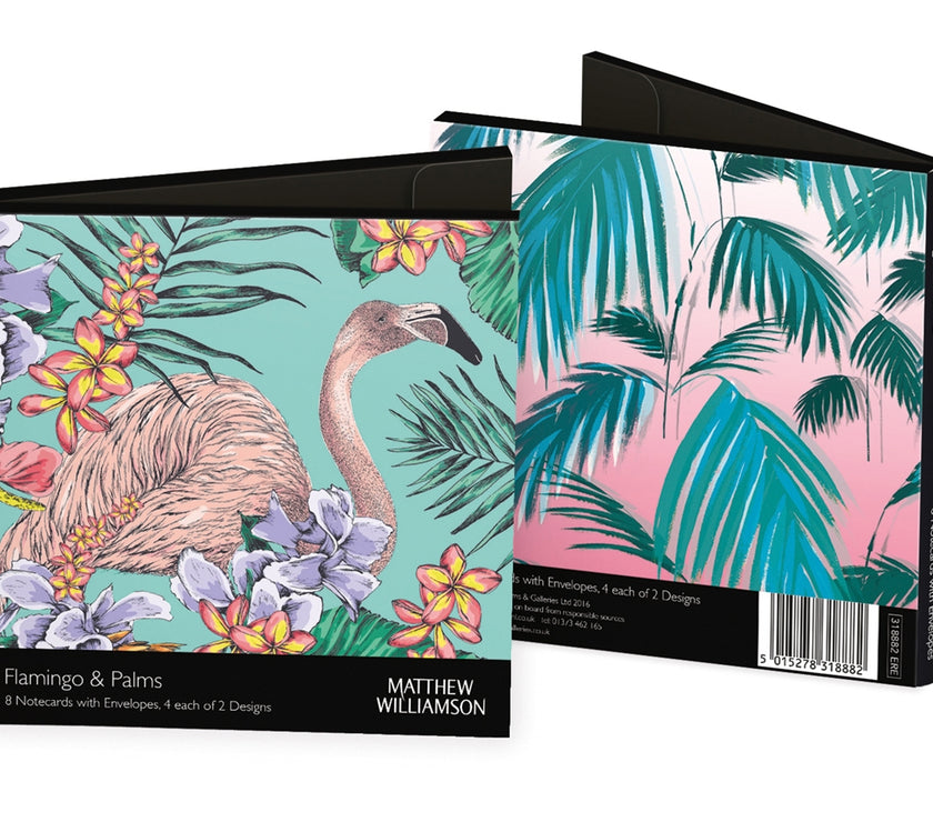 Flamingo and Palms Notecards