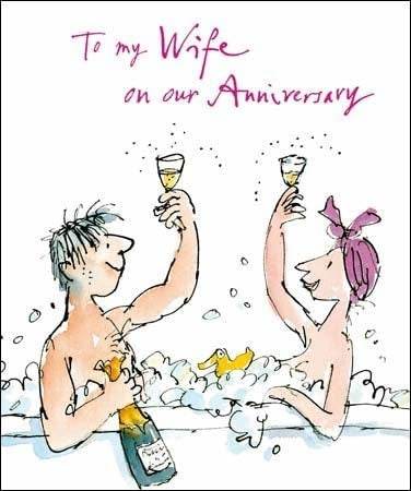 Quentin Blake My Wife On Our Anniversary Card - House of Cards
