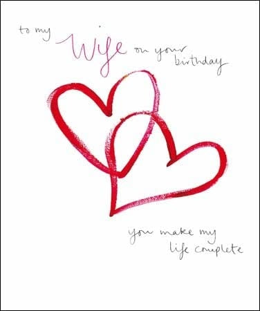 Love Hearts Wife Birthday Card