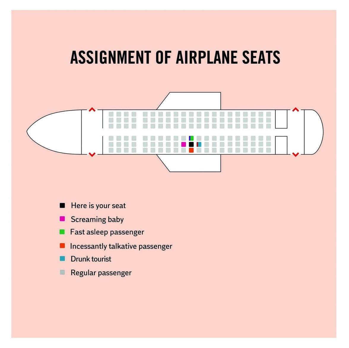 Truth Facts Airplane Seats Birthday Card - House of Cards