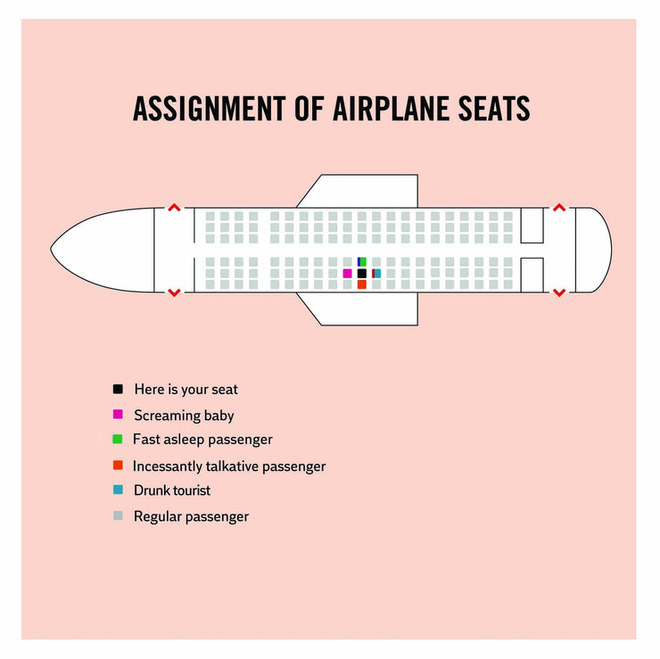 Truth Facts Airplane Seats Birthday Card